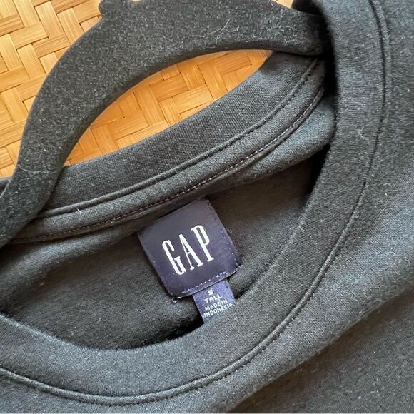 Gap cap sleeve black‎ midi dress small TALL - Picture 6 of 7